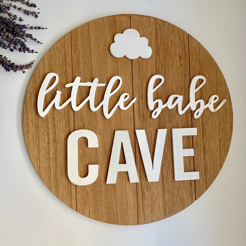 Wooden Circle Sign - Picture 4 of 5